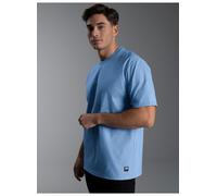 T-Shirt TRIGEMA "TRIGEMA Heavy T-Shirt aus 100% recycelter Baumwolle", Herren, Gr. S, horizont, 100% Baumwolle (recycelt), Basic, Shirts T-Shirt (93759861-S) horizont