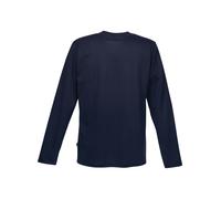 T-Shirt TRIGEMA "TRIGEMA Langarmshirt aus 100% Baumwolle", Damen, Gr. M, blau (navy), 100% Baumwolle, Basic, Shirts T-Shirt (33795657-M) navy