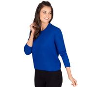 T-Shirt TRIGEMA "TRIGEMA Langarmshirt aus 100% Baumwolle", Damen, Gr. S, blau (royal), 100% Baumwolle, Basic, Shirts T-Shirt (68551954-S) royal