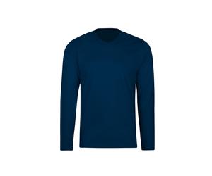T-Shirt TRIGEMA "TRIGEMA Langarmshirt aus 100% Baumwolle", Damen, Gr. XS, night, blau, Single Jersey, 100% Baumwolle, Basic, lang, Rundhals, Shirts T-Shirt (91713833-XS) night, blau