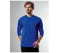 T-Shirt TRIGEMA "TRIGEMA Langarmshirt aus 100% Baumwolle", Herren, Gr. 3XL, blau (royal), Single Jersey, 100% Baumwolle, Basic, lang, Rundhals, Shirts T-Shirt (97915045-XXXL) royal
