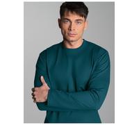 T-Shirt TRIGEMA "TRIGEMA Langarmshirt aus 100% Baumwolle", Herren, Gr. S, saphir, 100% Baumwolle, Basic, Shirts T-Shirt (41309033-S) saphir