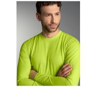 T-Shirt TRIGEMA "TRIGEMA Langarmshirt aus 100% Baumwolle", Herren, Gr. XXL, lemon, 100% Baumwolle, Basic, Shirts T-Shirt (45717529-XXL) lemon