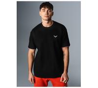 T-Shirt TRIGEMA "TRIGEMA Oversized T-Shirt in Waffeloptik", Herren, Gr. M, schwarz, 100% Baumwolle, Shirts T-Shirt (23415702-M) schwarz