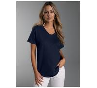 TRIGEMA Oversized T-Shirt mit V-Ausschnitt