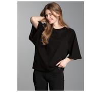 T-Shirt TRIGEMA "TRIGEMA Oversized T-Shirt mit weiten Ärmeln", Damen, Gr. S, schwarz, Single Jersey, 100% Baumwolle, Basic, Shirts T-Shirt (17391764-S) schwarz