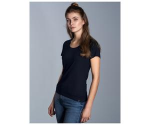 T-Shirt TRIGEMA "TRIGEMA Rundhalsshirt aus Viskose", Damen, Gr. 3XL, blau (navy), Single Jersey, 94% Viskose, 6% Elastan, Basic, lang, ohne Ausschnitt, Shirts T-Shirt (67194459-XXXL) navy