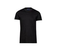 T-Shirt TRIGEMA "TRIGEMA Slim Fit T-Shirt aus DELUXE Baumwolle", Damen, Gr. L, schwarz, 100% Baumwolle, Basic, Shirts T-Shirt (68725621-L) schwarz