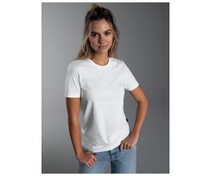 T-Shirt TRIGEMA "TRIGEMA Slim Fit T-Shirt aus DELUXE Baumwolle", Damen, Gr. M, weiß, Single Jersey, 100% Baumwolle, Basic, normal, Rundhals, Shirts T-Shirt (95353227-M) weiß