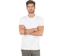T-Shirt TRIGEMA "TRIGEMA Slim Fit T-Shirt aus DELUXE Baumwolle", Herren, Gr. M, weiß, 100% Baumwolle, Basic, Shirts T-Shirt (15426057-M) weiß