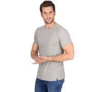 T-Shirt TRIGEMA "TRIGEMA Slim Fit T-Shirt aus DELUXE Baumwolle", Herren, Gr. XL, grau (grau, melange), 100% Baumwolle, Basic, Shirts T-Shirt (82717414-XL) grau, melange