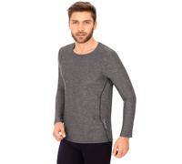T-Shirt TRIGEMA "TRIGEMA Sport-Shirt aus Microfaser", Herren, Gr. L, bunt (schwarz, bunt), Stoff, 90% Polyester, 10% Elastan, lang, Rundhals, Shirts T-Shirt (37370014-L) schwarz, bunt