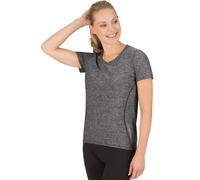 T-Shirt TRIGEMA "TRIGEMA Sportshirt in Melange-Optik", Damen, Gr. L, bunt (schwarz, bunt), 90% Polyester, 10% Elasthan, Shirts T-Shirt (23814041-L) schwarz, bunt