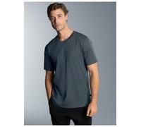 T-Shirt TRIGEMA "TRIGEMA T-Shirt aus 100% Baumwolle", Herren, Gr. XXL, grau (anthrazit), Single Jersey, 100% Baumwolle, Basic, lang, Rundhals, Shirts T-Shirt (15554041-XXL) anthrazit