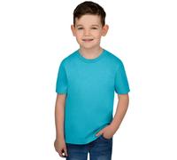 T-Shirt TRIGEMA "TRIGEMA T-Shirt aus 100% Baumwolle", Jungen, Gr. 140, blau (azur), 100% Baumwolle, Basic, Shirts T-Shirt (54653746-140) azur