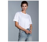 T-Shirt TRIGEMA "TRIGEMA T-Shirt aus 100% Biobaumwolle", Damen, Gr. 3XL, weiß (weiß, c2c), 100% Baumwolle (Bio-Baumwolle kbA), Basic, Shirts T-Shirt (58727157-XXXL) weiß, c2c