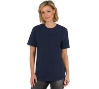 T-Shirt TRIGEMA "TRIGEMA T-Shirt aus 100% Biobaumwolle", Damen, Gr. XXL, blau (navy, c2c), 100% Baumwolle (Bio-Baumwolle kbA), Basic, Shirts T-Shirt (94512868-XXL) navy, c2c