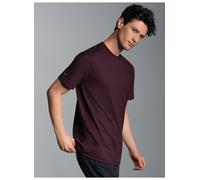 T-Shirt TRIGEMA "TRIGEMA T-Shirt aus 100% Biobaumwolle", Herren, Gr. L, lila (aubergine, c2c), 100% Baumwolle (Bio-Baumwolle kbA), Basic, Shirts T-Shirt (74559925-L)