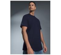 T-Shirt TRIGEMA "TRIGEMA T-Shirt aus 100% Biobaumwolle", Herren, Gr. M, blau (navy, c2c), 100% Baumwolle (Bio-Baumwolle kbA), Basic, Shirts T-Shirt (84653560-M) navy, c2c