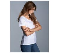 Trigema Damen Biobaumwolle 539201 T-Shirt, Weiß, L