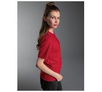 T-Shirt TRIGEMA "TRIGEMA T-Shirt DELUXE Baumwolle", Damen, Gr. XL, braun (kirsch), Single Jersey, 100% Baumwolle, Basic, lang, Rundhals, Shirts T-Shirt (57226069-XL) kirsch