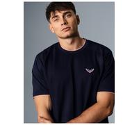 T-Shirt TRIGEMA "TRIGEMA T-Shirt in Piqué-Qualität", Herren, Gr. 3XL, blau (navy), Piqué, 100% Baumwolle, Basic, Rundhals, Shirts T-Shirt (40136467-XXXL) navy