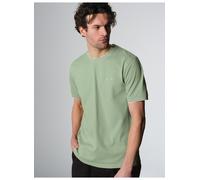 T-Shirt TRIGEMA "TRIGEMA T-Shirt in Piqué-Qualität", Herren, Gr. L, grün (grün tea), 100% Baumwolle, Basic, Shirts T-Shirt (41467322-L) grün tea