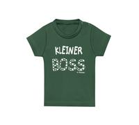 T-Shirt TRIGEMA "TRIGEMA T-Shirt Kleiner Boss", Mädchen, Gr. 92, grün (efeu), 100% Baumwolle (Bio-Baumwolle kbA), Basic, Shirts T-Shirt (27454405-92) efeu
