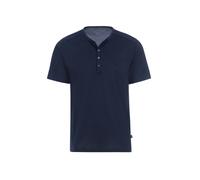 T-Shirt TRIGEMA "TRIGEMA T-Shirt mit Knopfleiste DELUXE Baumwolle", Herren, Gr. 3XL, blau (navy), 100% Baumwolle, Shirts T-Shirt (11396763-XXXL) navy