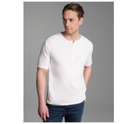Trigema Herren T-Shirt mit Knopfleiste Deluxe Baumwolle