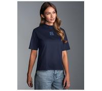 T-Shirt TRIGEMA "TRIGEMA T-Shirt mit Stehkragen", Damen, Gr. XXL, blau (navy), 100% Baumwolle, Basic, Shirts T-Shirt (85133419-XXL) navy