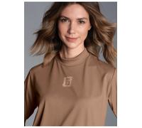 T-Shirt TRIGEMA "TRIGEMA T-Shirt mit Stehkragen", Damen, Gr. XXL, braun (haselnuss), 100% Baumwolle, Basic, Shirts T-Shirt (48875306-XXL) haselnuss