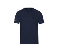 T-Shirt TRIGEMA "TRIGEMA V-Shirt COOLMAX", Herren, Gr. S, blau (navy), 100% Polyester (recycelt), Shirts T-Shirt (507679-S)