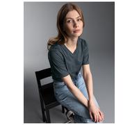 Trigema Damen V-Shirt Deluxe Baumwolle