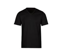T-Shirt TRIGEMA "TRIGEMA V-Shirt DELUXE Baumwolle", Damen, Gr. XL, schwarz, Single Jersey, 100% Baumwolle, Basic, lang, V-Ausschnitt, Shirts T-Shirt (30659044-XL) schwarz