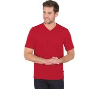 T-Shirt TRIGEMA "TRIGEMA V-Shirt DELUXE", Herren, Gr. XXL, braun (kirsch), 50% Baumwolle, 50% Polyester, Basic, Shirts T-Shirt (59833138-XXL) kirsch