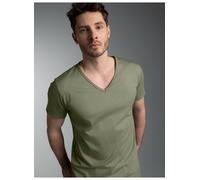 T-Shirt TRIGEMA "TRIGEMA V-Shirt Slim Fit", Jungen, Gr. 3XL, salbei, Single Jersey, 100% Baumwolle, Basic, lang, V-Ausschnitt, Shirts T-Shirt (91166023-XXXL) salbei