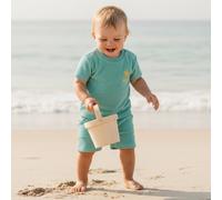 Little Dutch Bekleidungsset Strandoutfit T-Shirt und Shorts Frottee Kind (Gr. 86/92) - Seashells Surf Blue