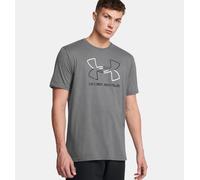T-Shirt UNDER ARMOUR "UA GL FOUNDATION UPDATE SS", Herren, Gr. 3XL, weiß (castlerock, weiß, schwarz), Single Jersey, Obermaterial: 60% Baumwolle, 40% Polyester, normal, Rundhals, eng eingefasste Kante