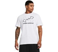 T-Shirt UNDER ARMOUR "UA GL FOUNDATION UPDATE SS", Herren, Gr. S, weiß, Single Jersey, Obermaterial: 60% Baumwolle, 40% Polyester, unifarben, normal, Rundhals, eng eingefasste Kante, Shirts T-Shirt, g