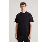 Seidensticker Regular Fit T-Shirt Real Black, Einfarbig