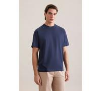 Seidensticker Shaped T-Shirt Blue Grey, Einfarbig