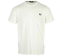 Fred Perry Herren T-Shirt Crew Neck Kurzarm Weiß Größe S