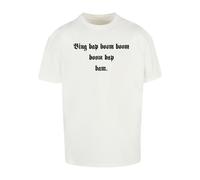 T-Shirt "Upscale by Mister Tee Bing Bab Boom Heavy Oversize Tee", Damen, Gr. L, ready for dye, 100% Baumwolle, UPSCALE BY MISTER TEE, bedruckt, oversize, Rundhals, Shirts T-Shirt (78906237-L)