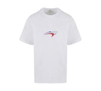 T-Shirt "Upscale by Mister Tee Boulevard Barbès Oversize Tee", Jungen, Gr. L, weiß, 100% Baumwolle, UPSCALE BY MISTER TEE, bedruckt, oversize, Rundhals, Shirts T-Shirt (48209810-L) weiß