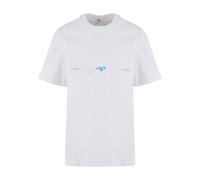 T-Shirt "Upscale by Mister Tee Find Love Oversize Tee", Damen, Gr. L, weiß, 100% Baumwolle, UPSCALE BY MISTER TEE, bedruckt, oversize, Rundhals, Shirts T-Shirt (86873556-L) weiß