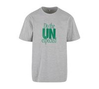 T-Shirt "Upscale by Mister Tee Herren Do The Unexpected Oversize Tee", Damen, Gr. M, grau, 100% Baumwolle, UPSCALE BY MISTER TEE, bedruckt, oversize, Rundhals, Shirts T-Shirt (32262906-M) grau