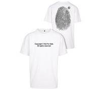 T-Shirt "Upscale by Mister Tee Herren Fingerprint Oversize Tee", Damen, Gr. S, weiß, 100% Baumwolle, UPSCALE BY MISTER TEE, bedruckt, oversize, Rundhals, Shirts T-Shirt (95122865-S) weiß