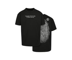 T-Shirt "Upscale by Mister Tee Herren Fingerprint Oversize Tee", Jungen, Gr. S, schwarz, 100% Baumwolle, UPSCALE BY MISTER TEE, bedruckt, oversize, Rundhals, Shirts T-Shirt (48855818-S) schwarz