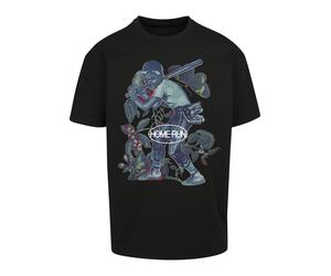 T-Shirt "Upscale by Mister Tee Herren Home Run Oversize Tee", Herren, Gr. L, schwarz, 100% Baumwolle, UPSCALE BY MISTER TEE, unifarben, oversize, Rundhals, Shirts T-Shirt (38512166-L) schwarz